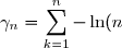 \gamma_n = \displaystyle \sum_{k=1}^n - \ln(n)